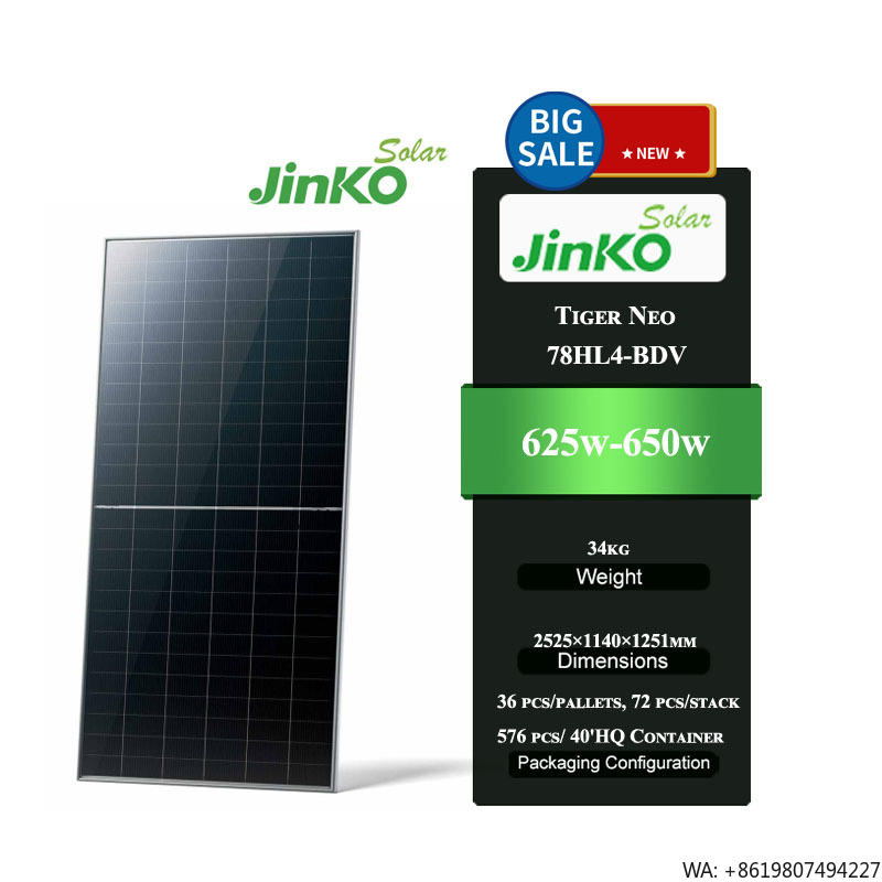 Jinko Solar Panel Tiger Neo - Jinko Tiger Neo 78HL4-BDV 625-650W N-type