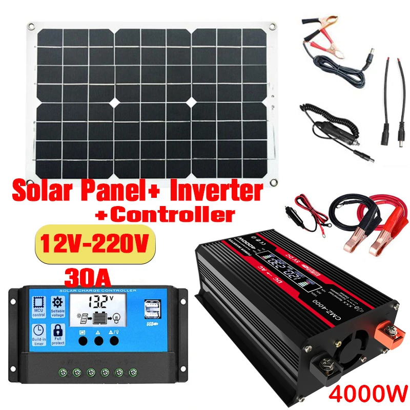 Renewable Energy Kit - 110V/220V Solar Panel System 18V18W Solar