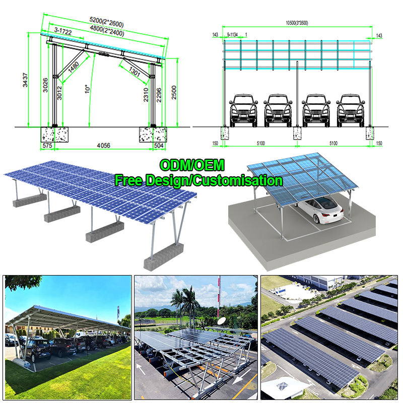 Single Pole Solar Carport PV M - огляд і ціна Renewable Energy Kit